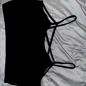 Black cropped tank top